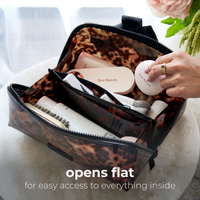 Tortoiseshell Jelly Lay-Flat Makeup Bag