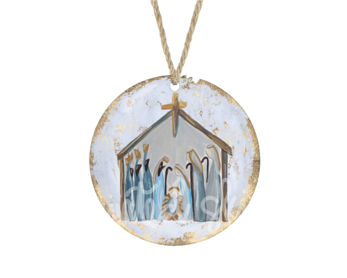 Manger Nativity Scene Christmas Ornament