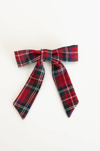 Tartan Christmas Plaid Hair Bow Barrette | Emily Bow
