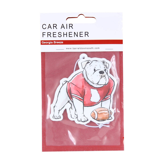 Bulldog With Football Air Freshener- Georgia Breeze Fragrance