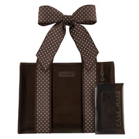 Case-Mate Espresso Polka Dot Bow Jelly Tote Bag (Classic)