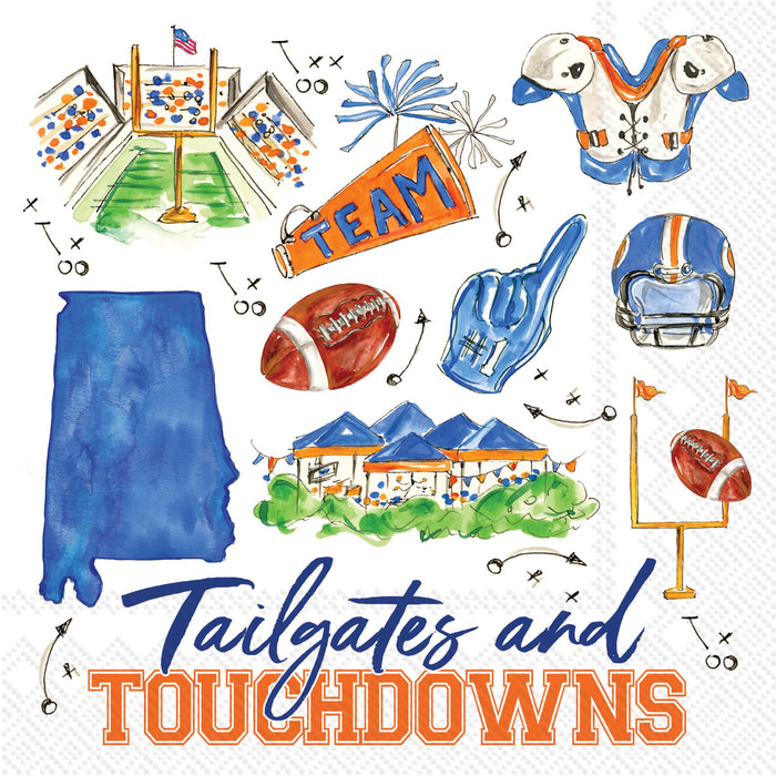 Paper Cocktail Napkins 20 Ct Auburn Al Pep Rally