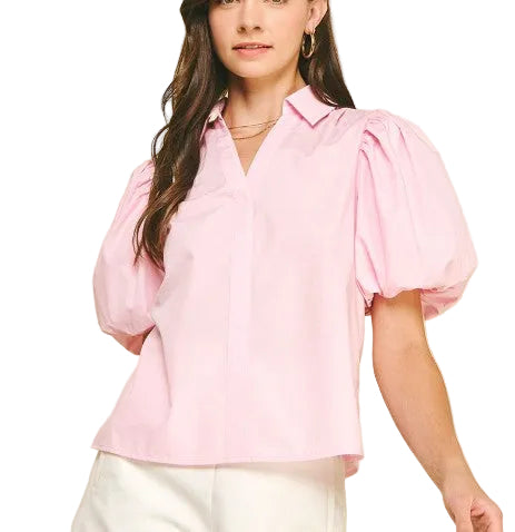 Bubble Sleeve Top