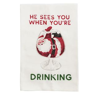 Holiday Bar Saying Tea Towels