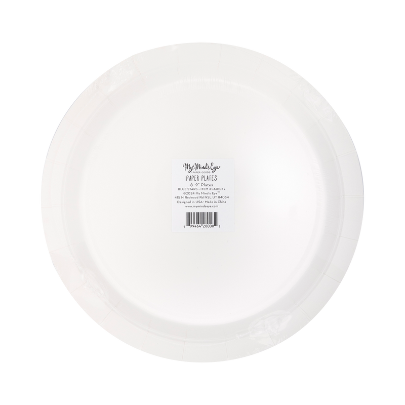 Lady Liberty Blue Stars Paper Plate