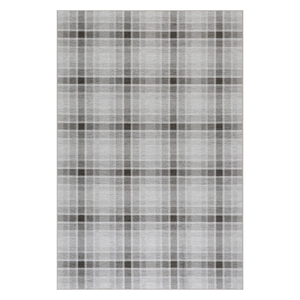 Andri Modern Plaid Machine Washable Rug - 8.5 x 11.5"