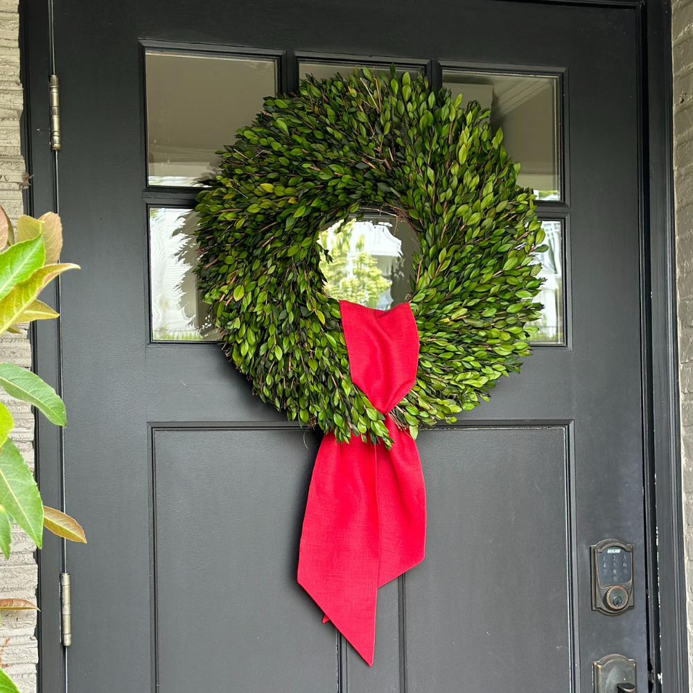 Merry Christmas Velvet Wreath Sash