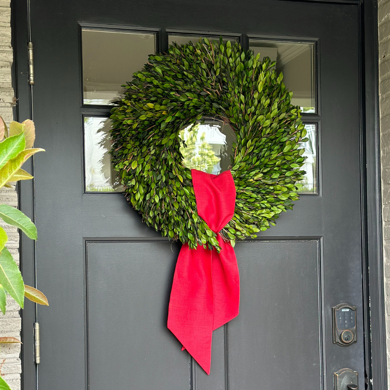 Merry Christmas Velvet Wreath Sash
