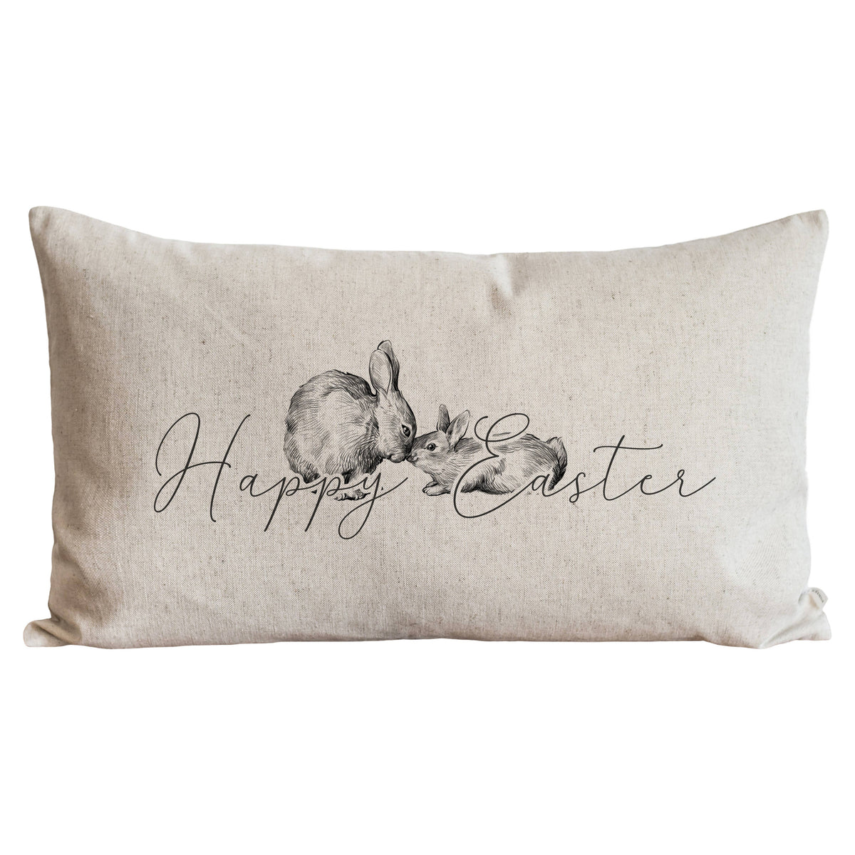 Happy Easter w/Bunnies Pillow - 16" x 26"