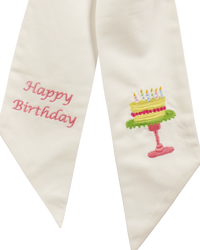 Wreath Sash: Happy Birthday (Pink)