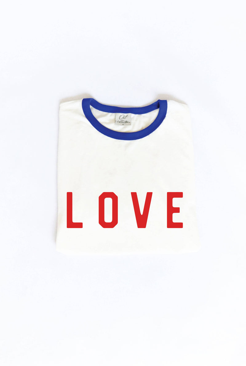 LOVE Ringer Graphic Top