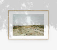 Pastel Field Painting | Vintage Landscape Art Print