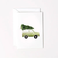 Christmas Tree Truck Mini Enclosure Notecard