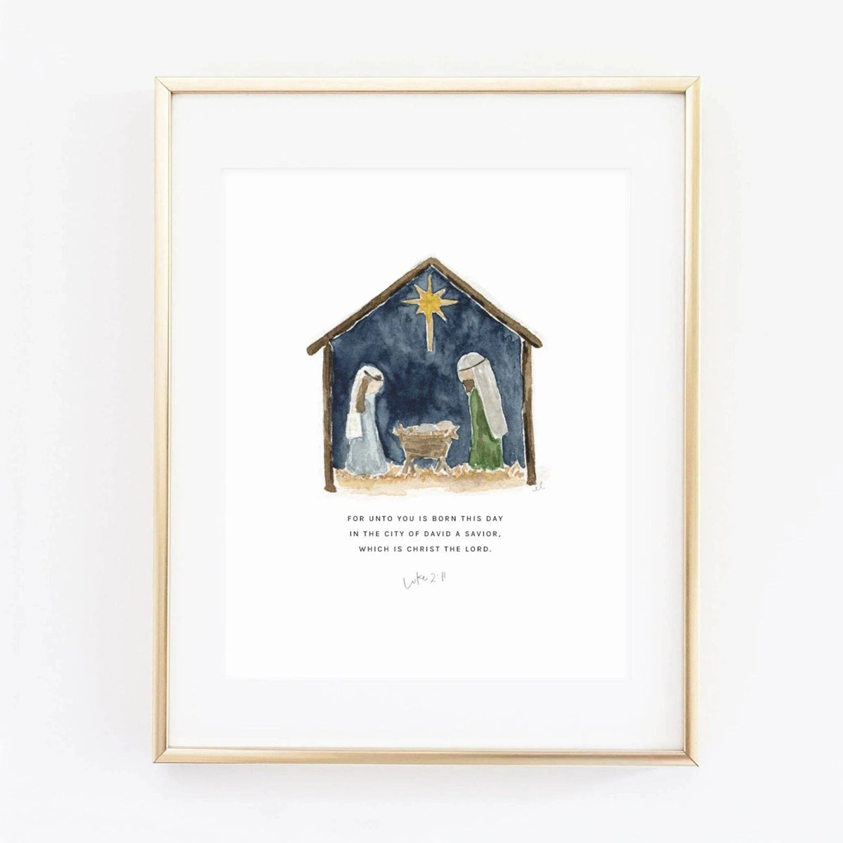 Wall Art Print - Nativity Luke 2:11 scripture