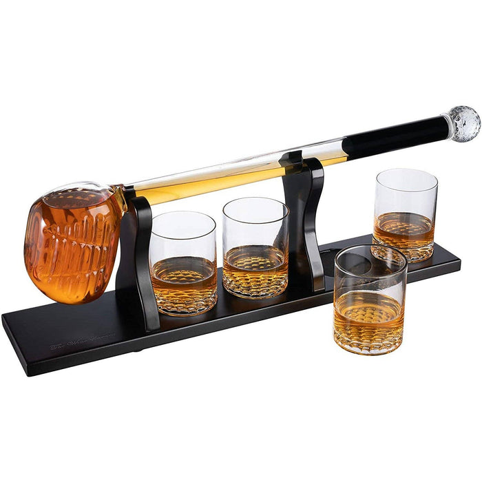 Golf Club Whiskey Decanter & Glasses