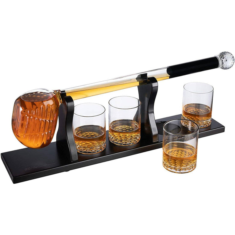 Golf Club Whiskey Decanter & Glasses