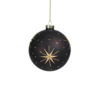 Gold and Black Star Design Ornament - Large