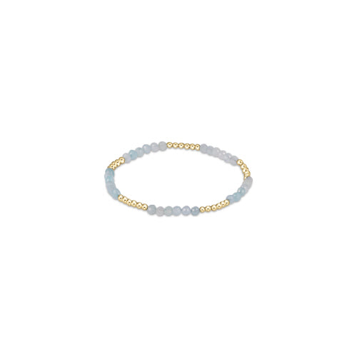 blissful pattern 2.5mm bead bracelet - aquamarine
