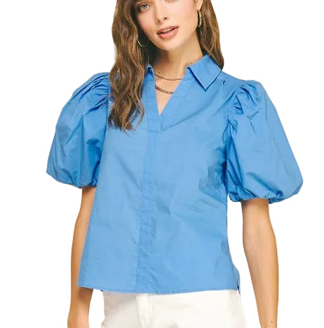 Bubble Sleeve Top