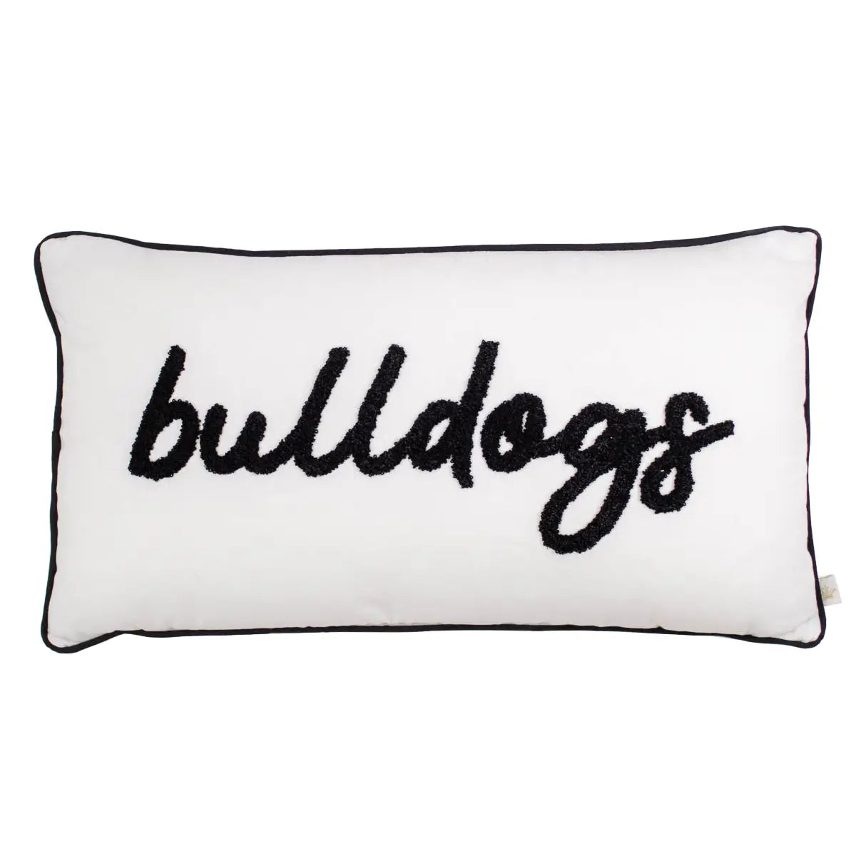 Bulldog Embroidered Pillow