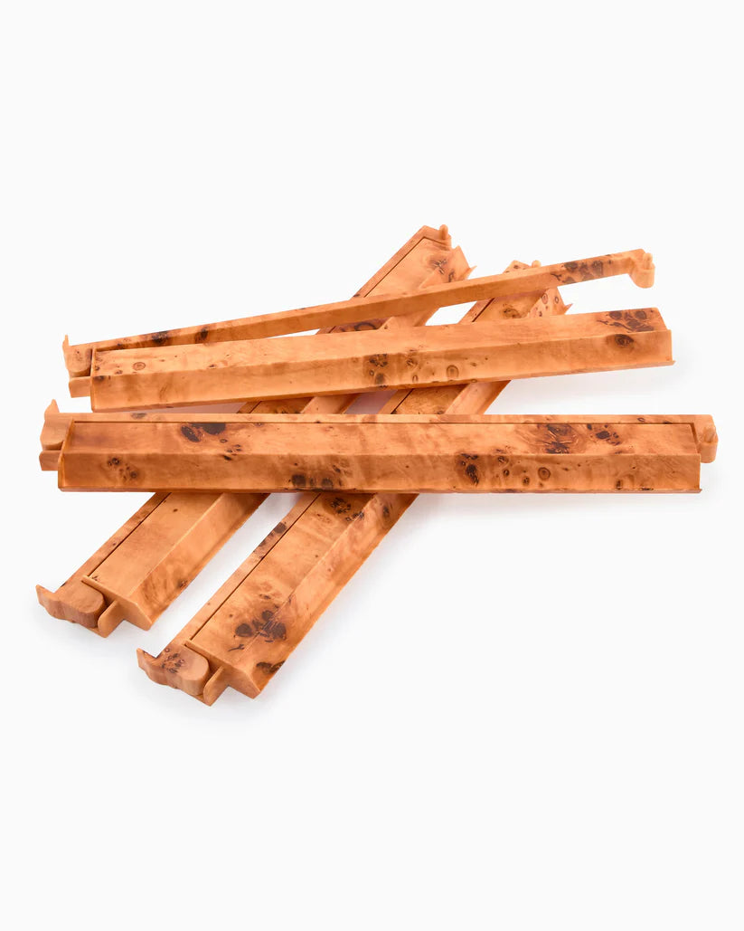 Rack and Pusher Set - Burl Wood Look