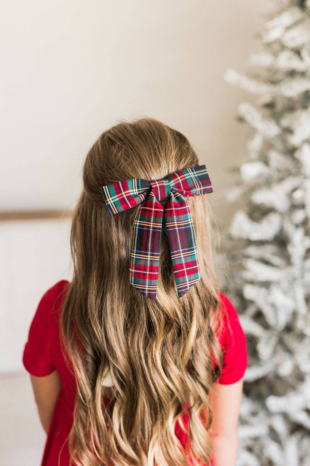 Tartan Christmas Plaid Hair Bow Barrette | Emily Bow
