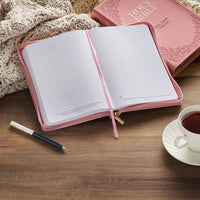 Journal Classic Zip Pink He Will Cover You Ps. 91:4