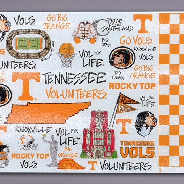 Collegiate Tempered Glass Cutting Board