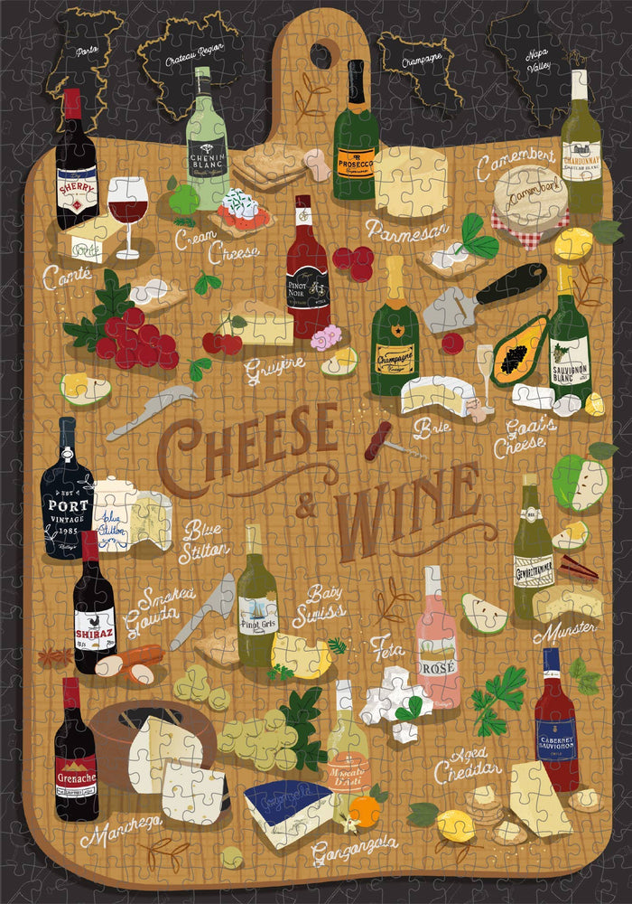 Cheese + Wine Puzzle - 500 Piece