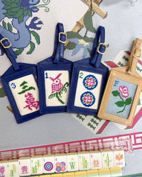 Needlepoint Kit - Two Dot Mahjong Kit (Luggage Tag)
