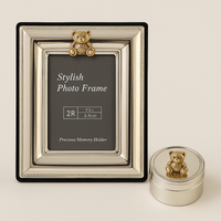 Bear Photo Frame & First Curl - Wood Box