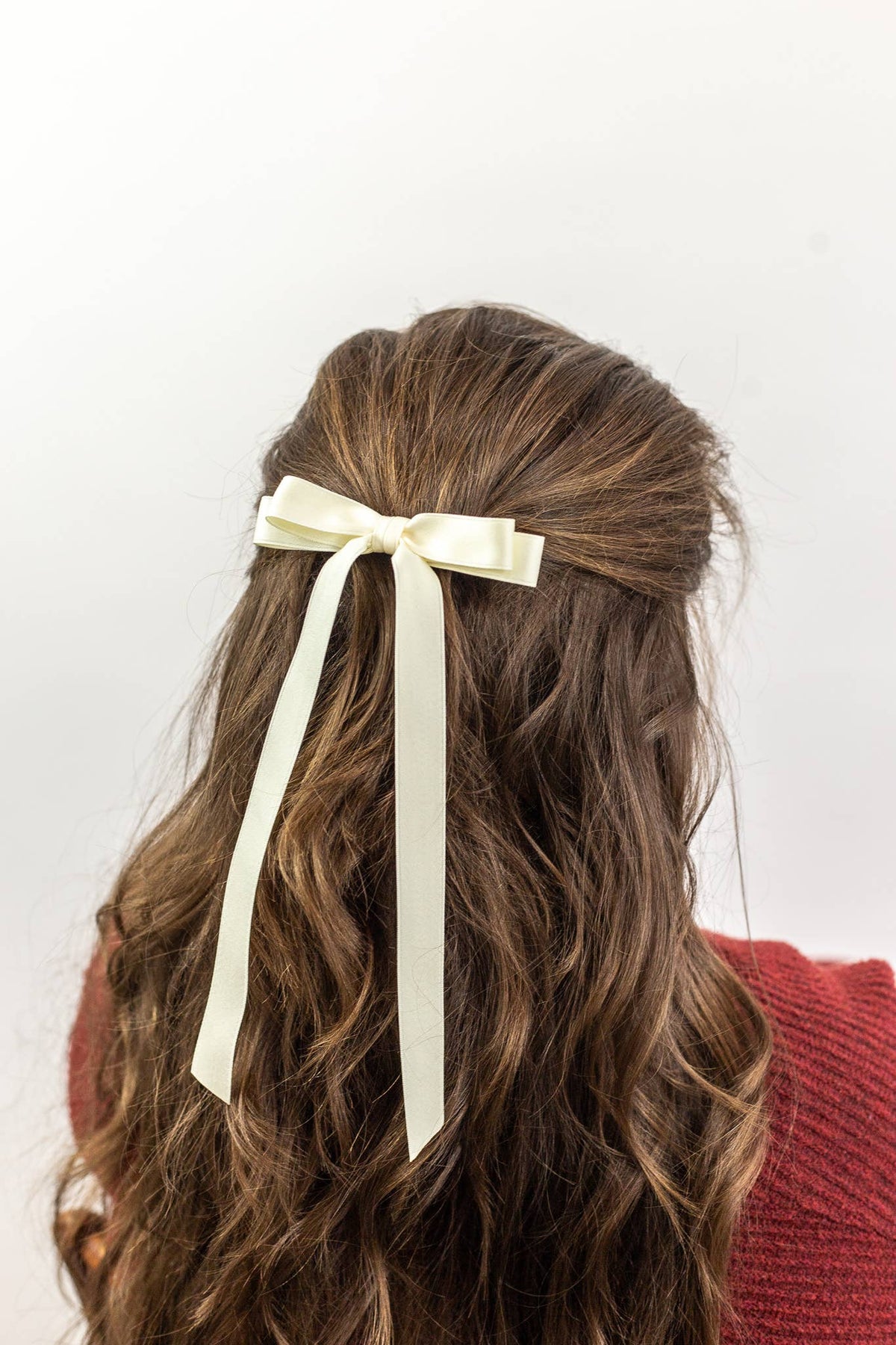 Grace & Grandeur Micro Alice Satin Bow Barrette