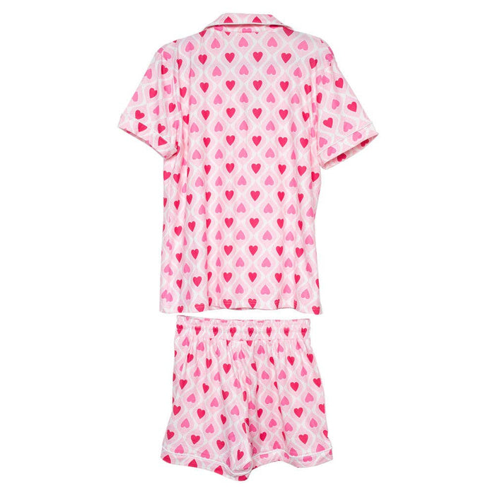 Light and Hot Pink Hearts Valentine's Day PJ Set