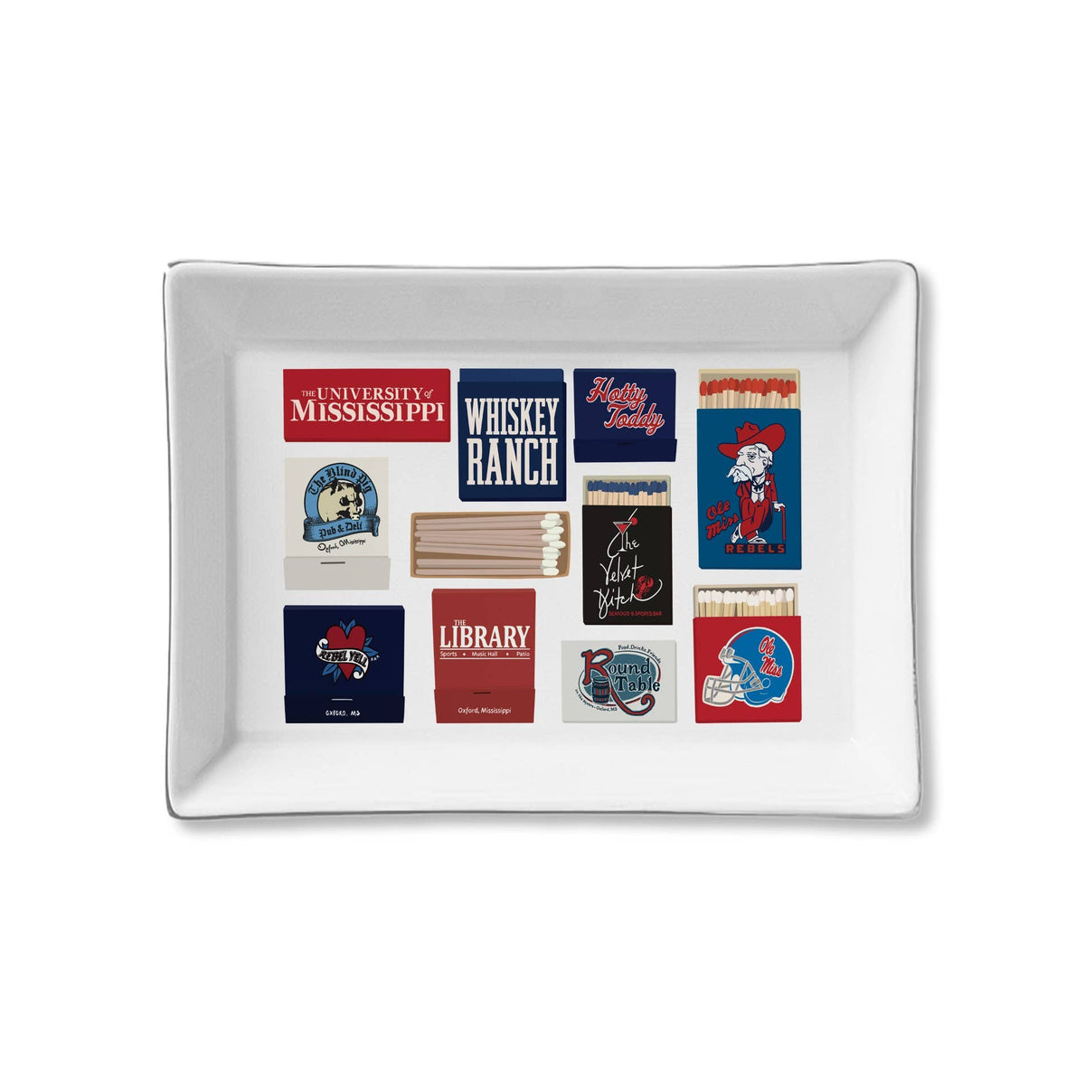 Ceramic Tray - Matches Ole Miss