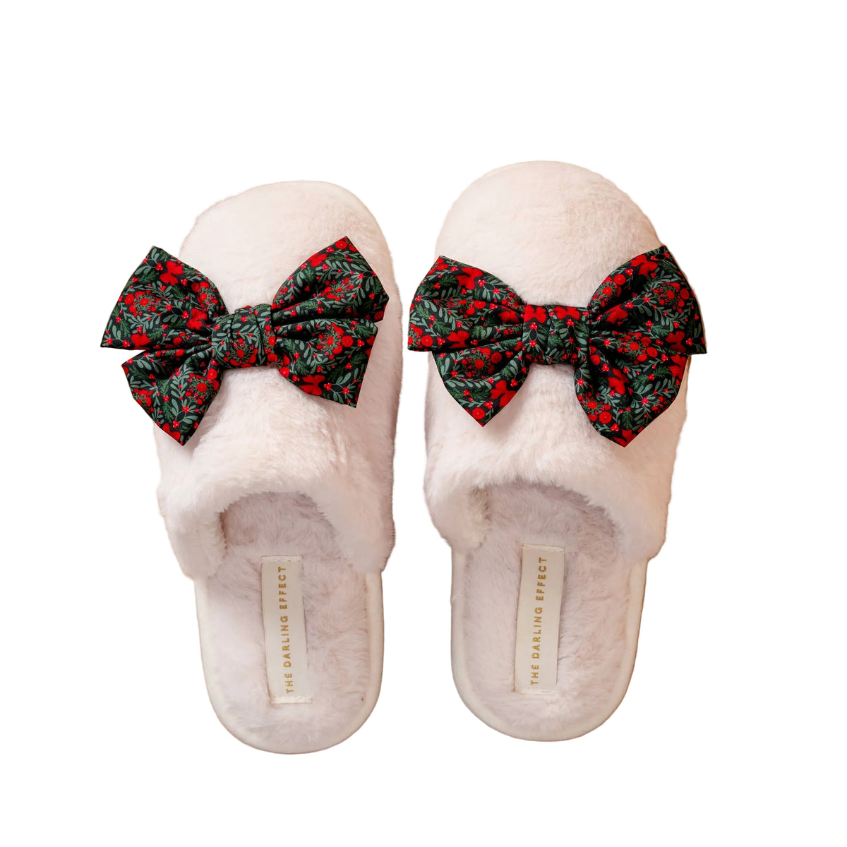 Cloud Slippers - Plaid Bow