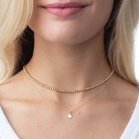 15" choker classic gold 3mm bead