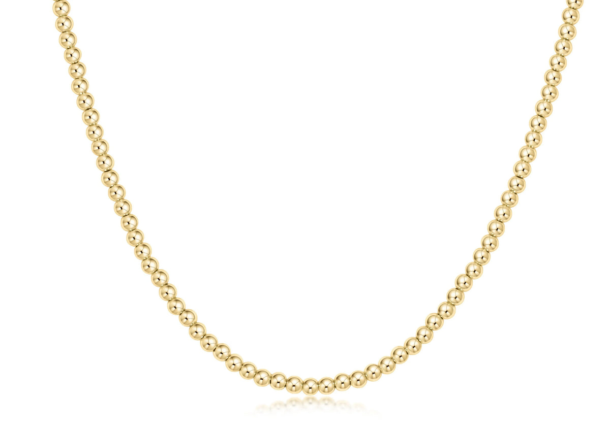 15" choker classic gold 3mm bead