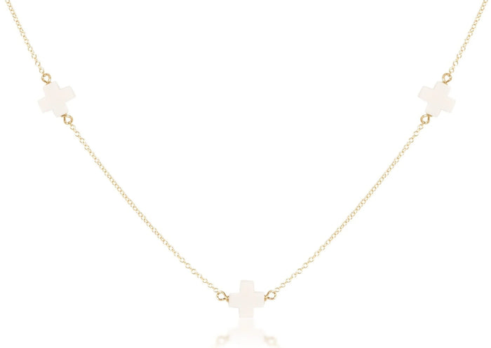 choker simplicity chain gold - signature cross off-white