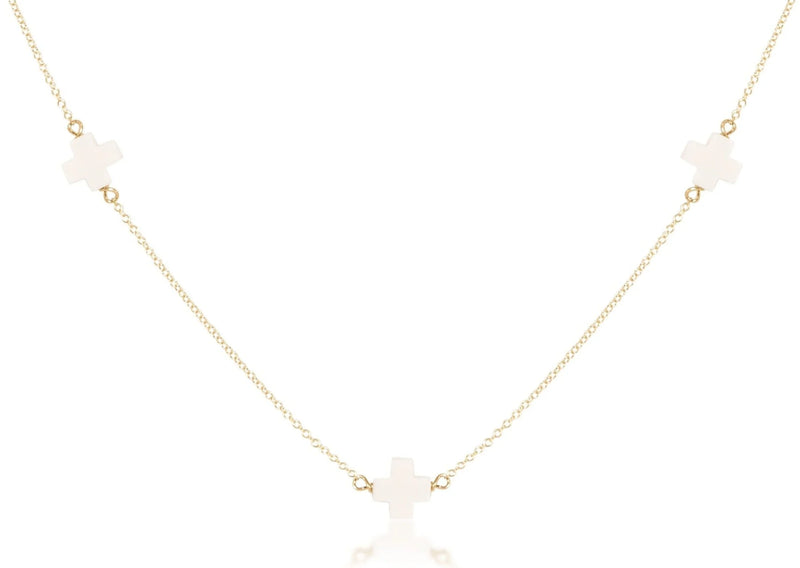 15” choker simplicity chain gold - signature cross off-white