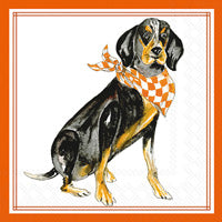 Orange Coonhound Hometown Pride Cocktail Napkins