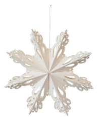 Recycled Paper Folding Snowflake Ornament