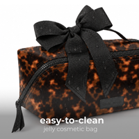 Tortoiseshell Jelly Lay-Flat Makeup Bag