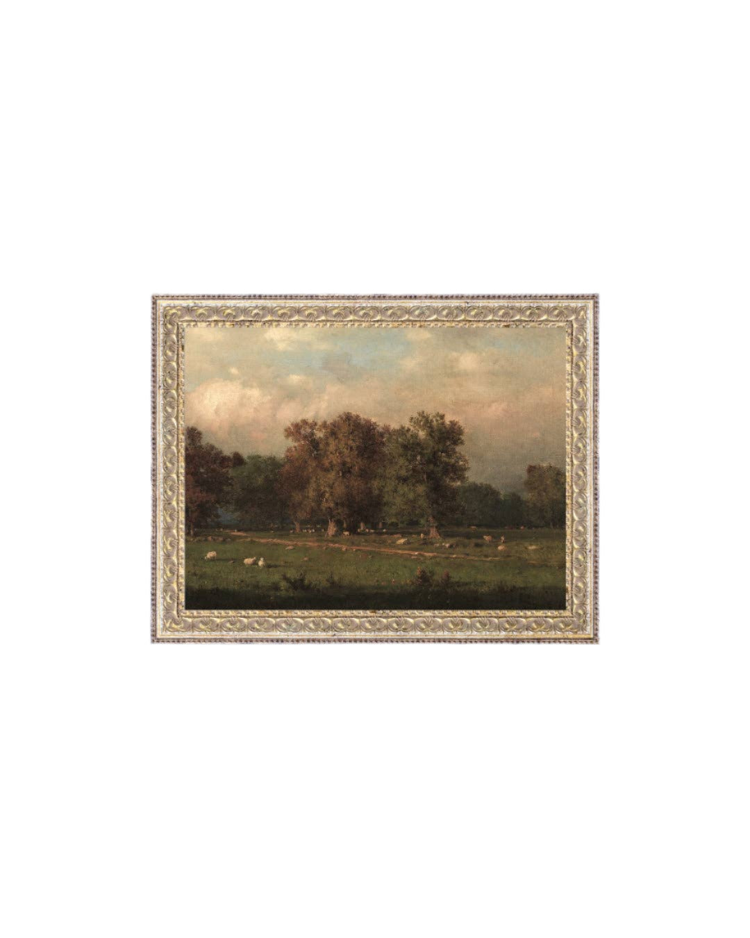 Sheep Farm Framed Antique Art