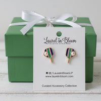 Pickleball Paddles & Pearls Earrings