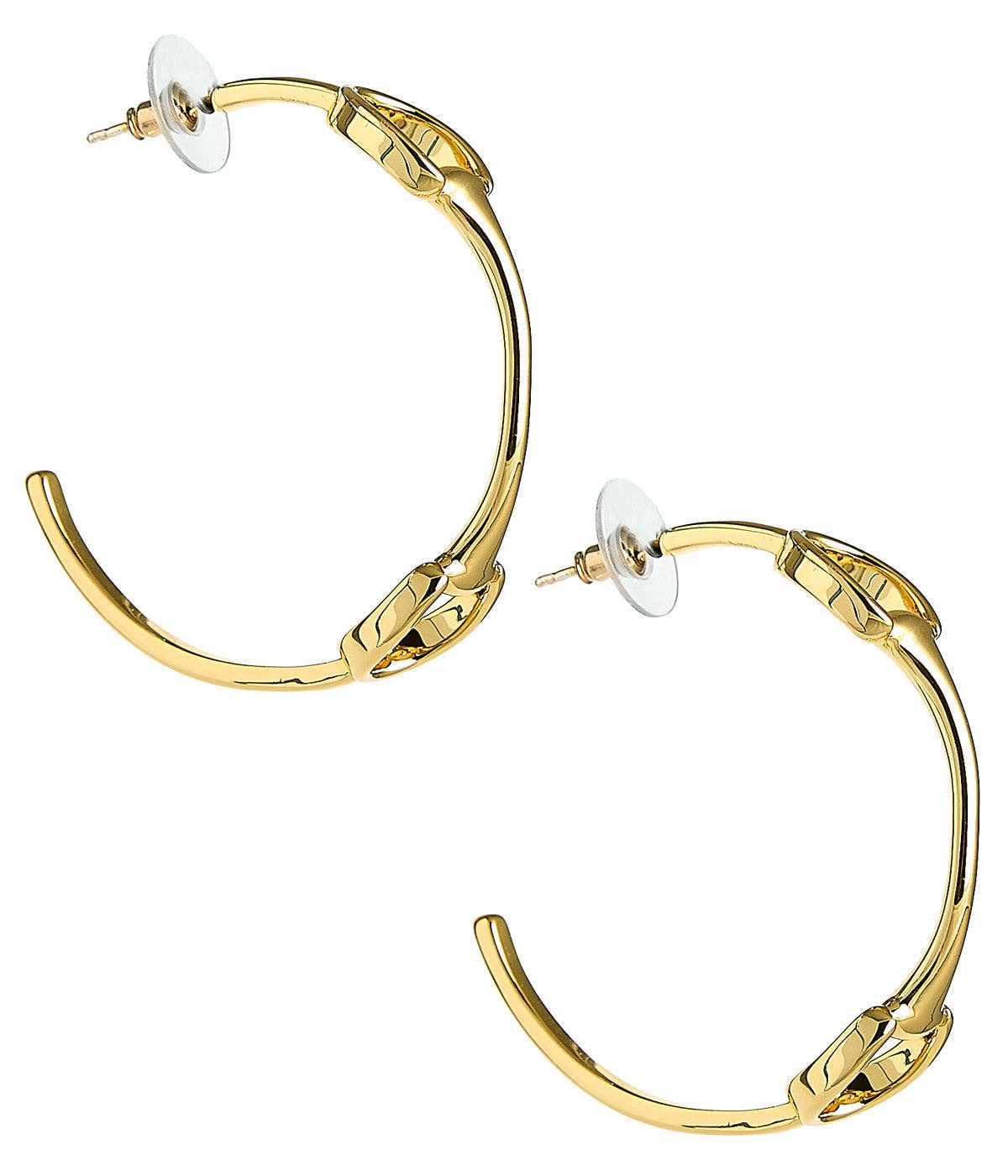 Horsebit Gold Hoop - 18k Gold Plated