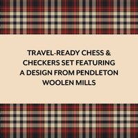 Pendleton Red Black Check Pattern Chess & Checkers