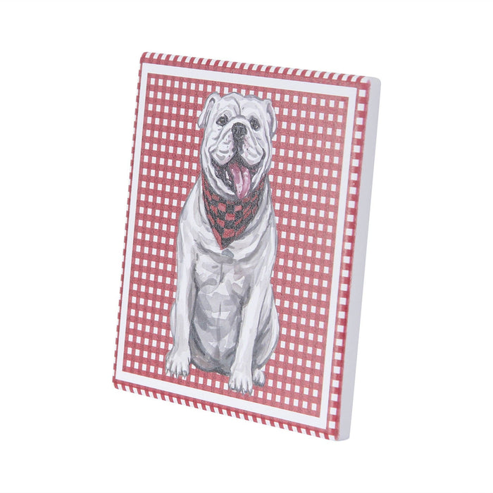 GA Watercolor Bulldog Ceramic Coaster