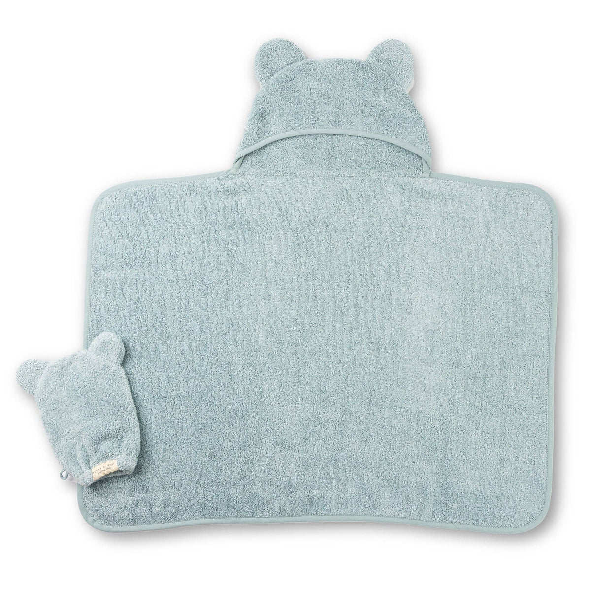 Hooded Towel + Wash Mitt Set Fog