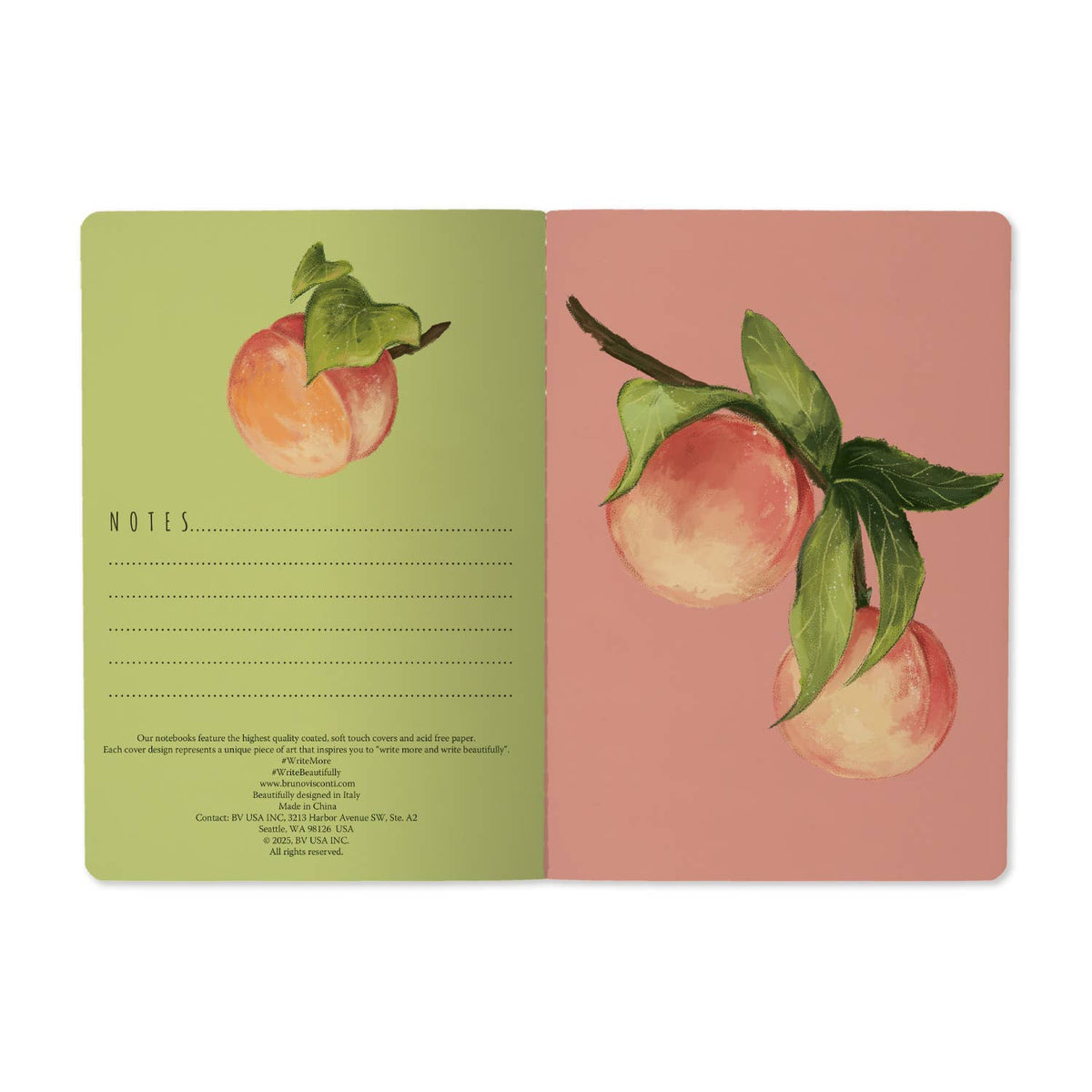 Notebook - Peaches on the Tree