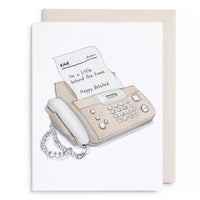 Behind the Times Belated Birthday Greeting Card